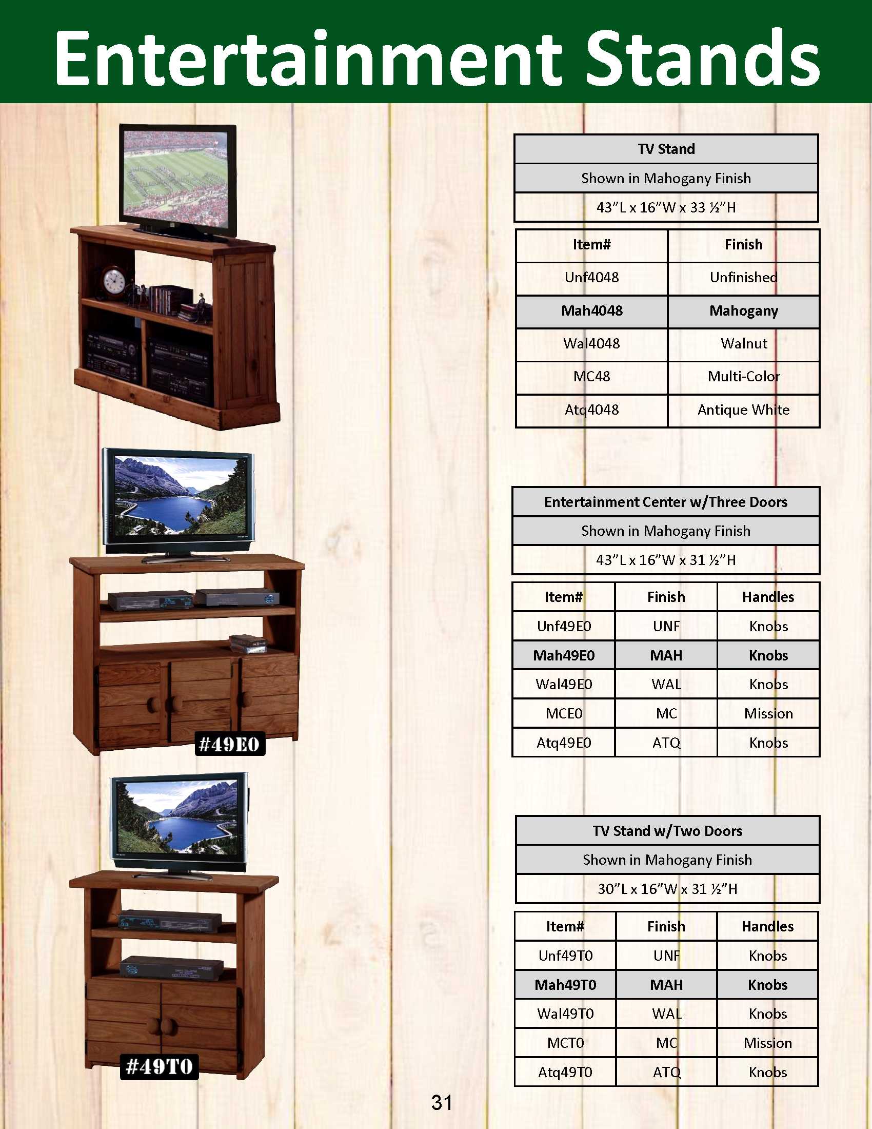 Pine Crafter Furniture Case Goods